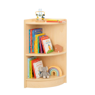 2-Tier Wooden Corner Cabinet, Child-Friendly Storage Rack