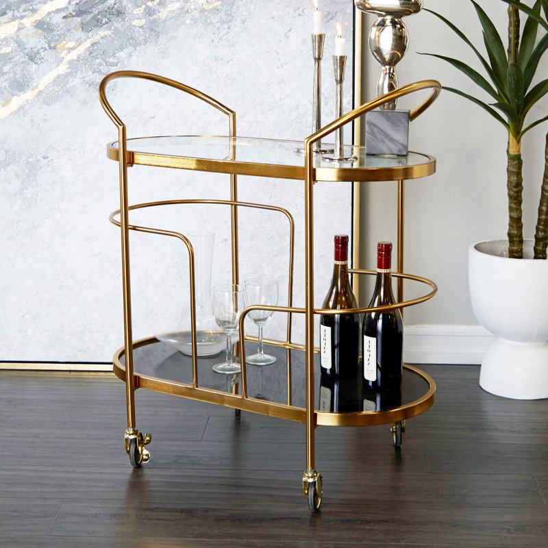 Brassie Metal Bar Cart