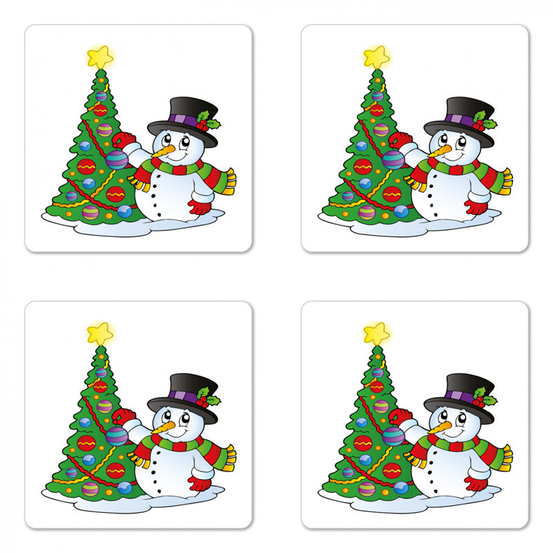 Sous-verre bonhomme de neige