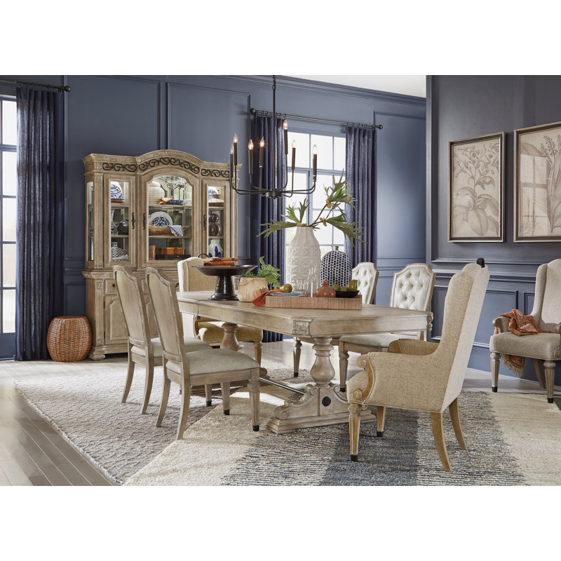 Andromeda Extendable Pine Solid Wood Dining Table