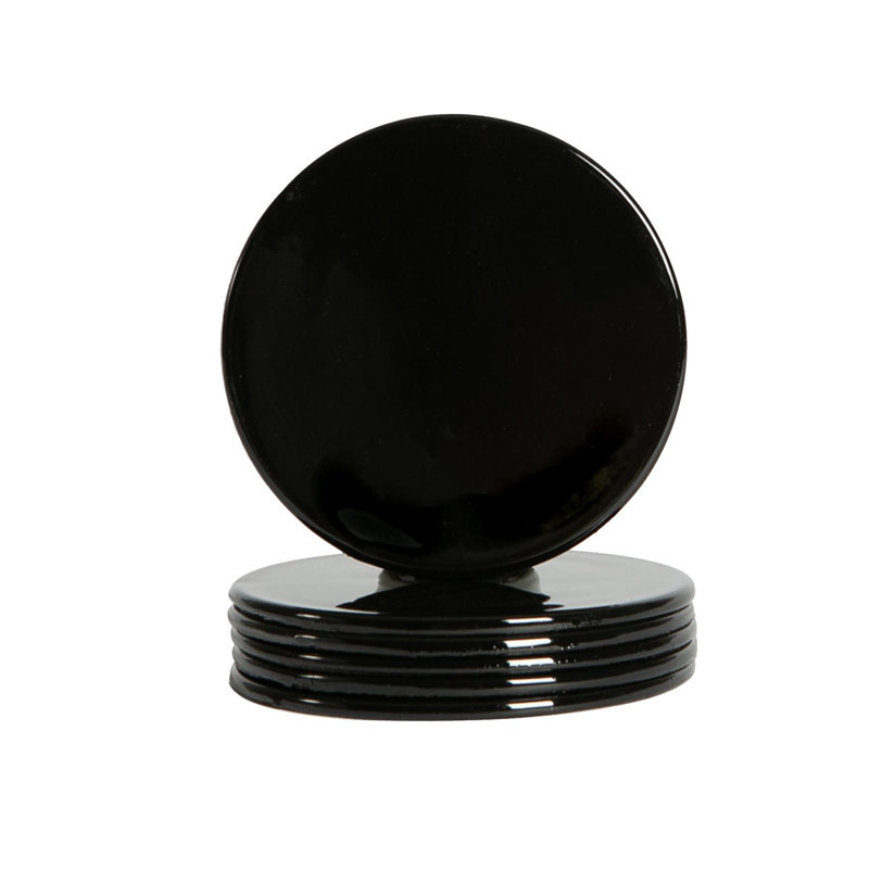 Argon Tableware - Metallic Coasters - 10cm, Black