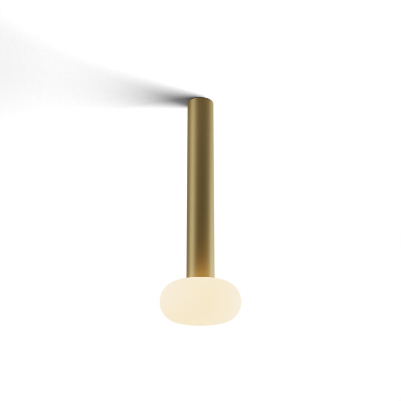 Combi 1 - Light LED Pendant, Brass, 6" H x 4.5" W