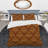 Brown Damask - Abstract Duvet Cover Set - Microfiber Polyester
