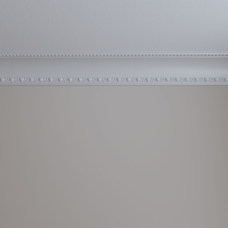 Primed White Polyurethane Egg and Dart Crown Moulding