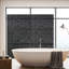 6Ft Black Galvanized Steel Bamboo Pattern Privacy Screen Fence Panel Room Divider With Riser Feet