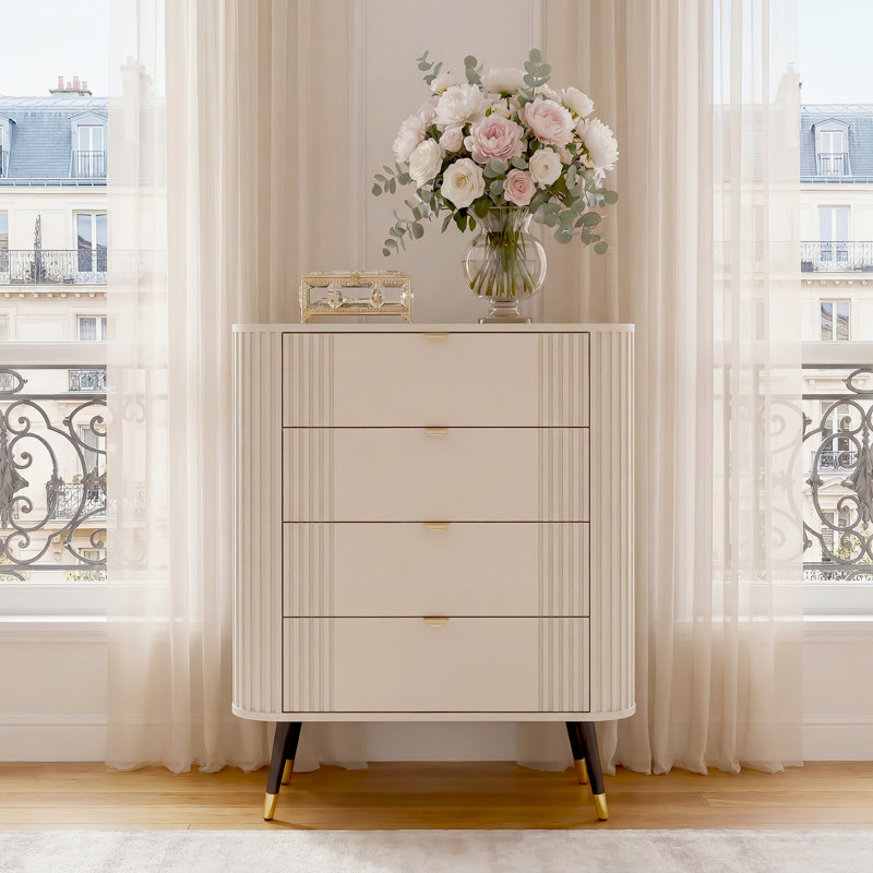 AURA chest of drawers on legs