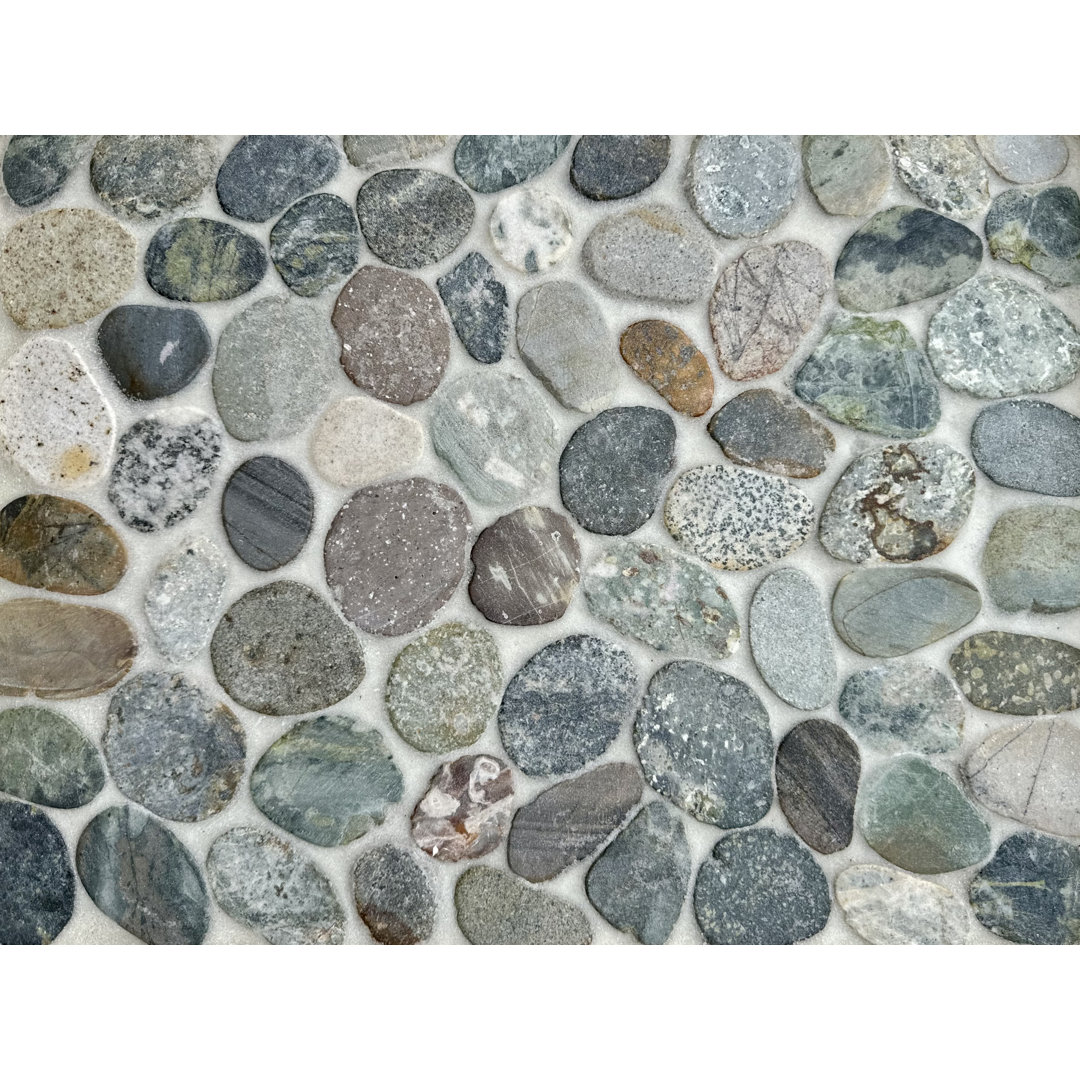 Fossil Blue Natural Sea Pebbles Mosaic for Wall & Floor Tile 12"X12" FuStone