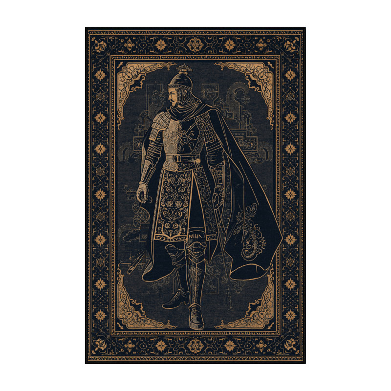 Tapis oriental gris délavé à la machine Alan Paladin, 8 x 12