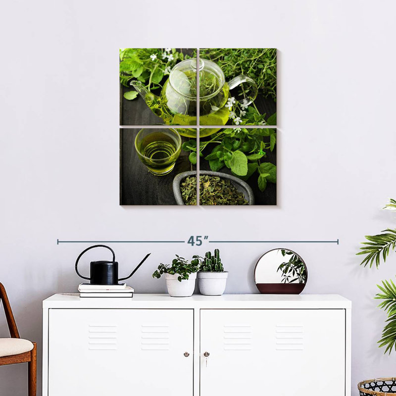 Yarlin Leafy Green Tea, 26" H x 26" W