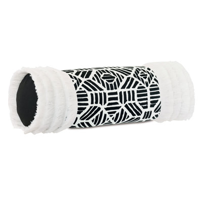 Madaba Fringed Outdoor Reversible Throw Pillow