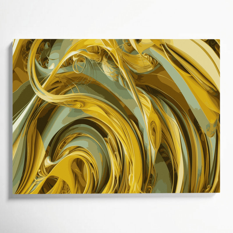 Art mural sur toile Biomorphic Abstraction 21, H 12 po x l 18 po