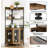 Corner Bar Cabinet With Power Outlet And LED Light