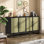 4 Doors Side Cabinet With Shelves