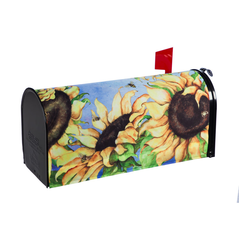 Housse pour boîte aux lettres à fleurs