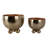 Planters Metal Modern Sleek Decorative Footed Bowl Design Stylish Contemporary Garden Accent Set Of 2-1916030491