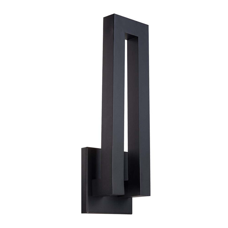 Forq LED Outdoor Armed Sconce, Black