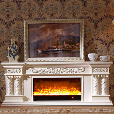 Euro-American vintage TV cabinet Fireplace