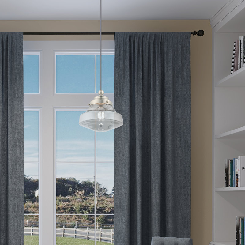 1 - Light Pendant, Smoke, Brushed Nickel