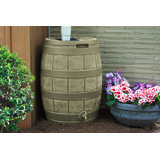 Good Ideas 50 Gallons Plastic Drainable Rain Barrel