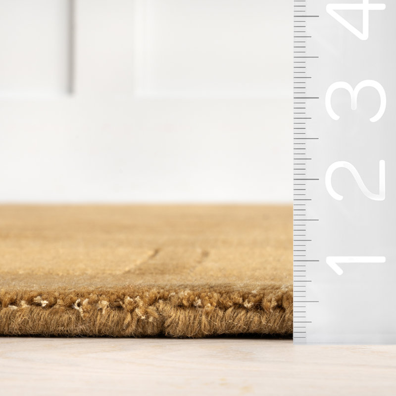 Tapis en mélange de laine Milchan, Rectangle 7 pi 6 po x 9 pi 6 po