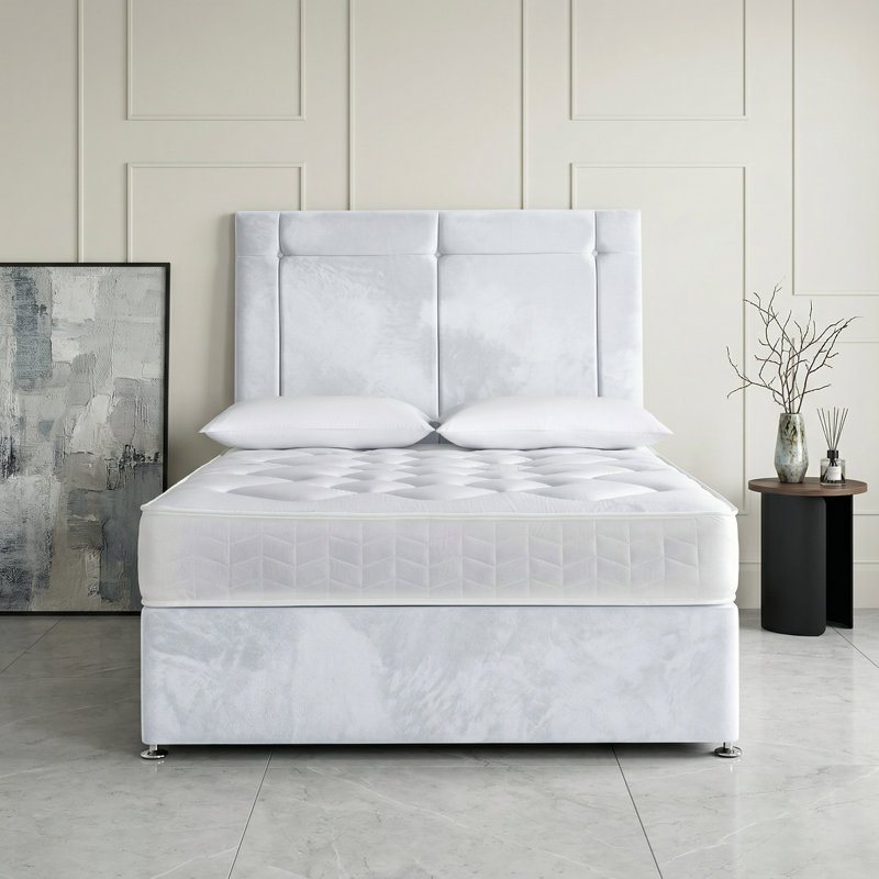 Kingsley Divan Bed, Super King, White