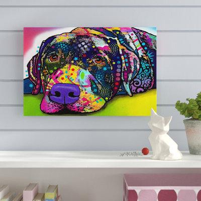 «Savvy Labrador», impression sur toile tendue