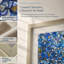 Ensemble de 2 décorations murales carrées bleu marine Coryell