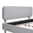 Diego Low Upholstered Platform Bed, Queen, Light Grey Polyester