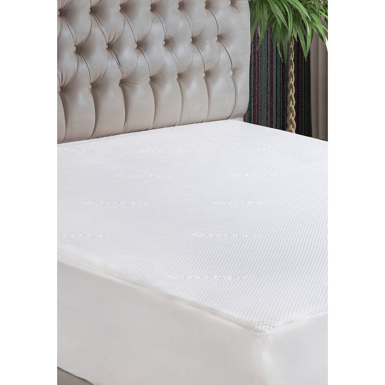 Jml Waterproof Fitted Mattress Protector Queen,Soft Hypoallergenic Quiet Mattress Cover, White