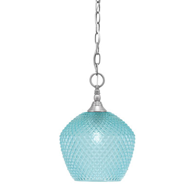 Chain Hung Mini Pendant With Glass