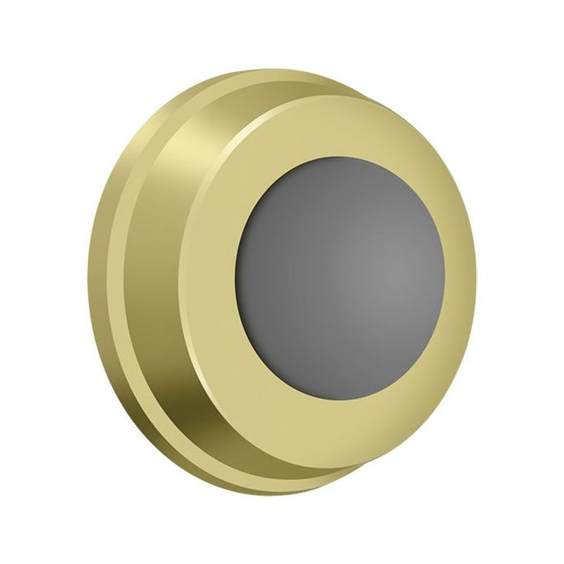 Door Stop, Polished Brass
