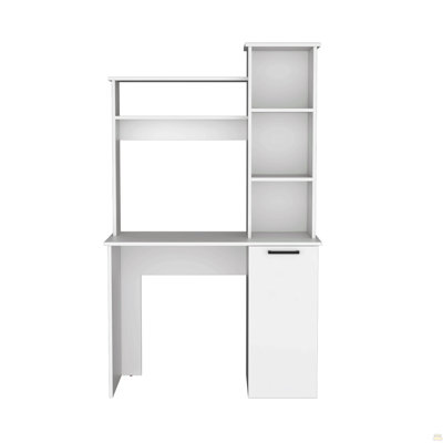 Bureau d'ordinateur Dumas, bureau, blanc