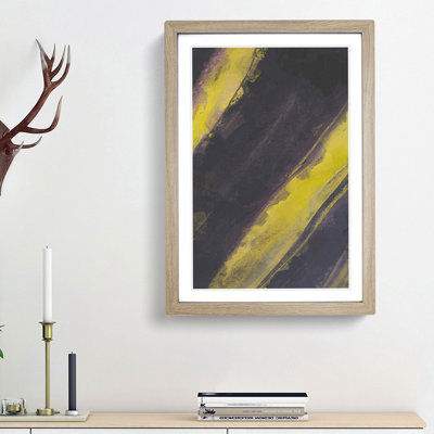 Stripes of Yellow in Abstract - Picture Frame Graphic Art Print