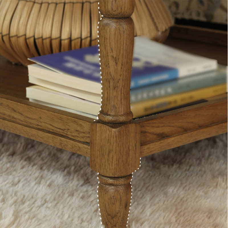 American-style double-layer storage coffee table