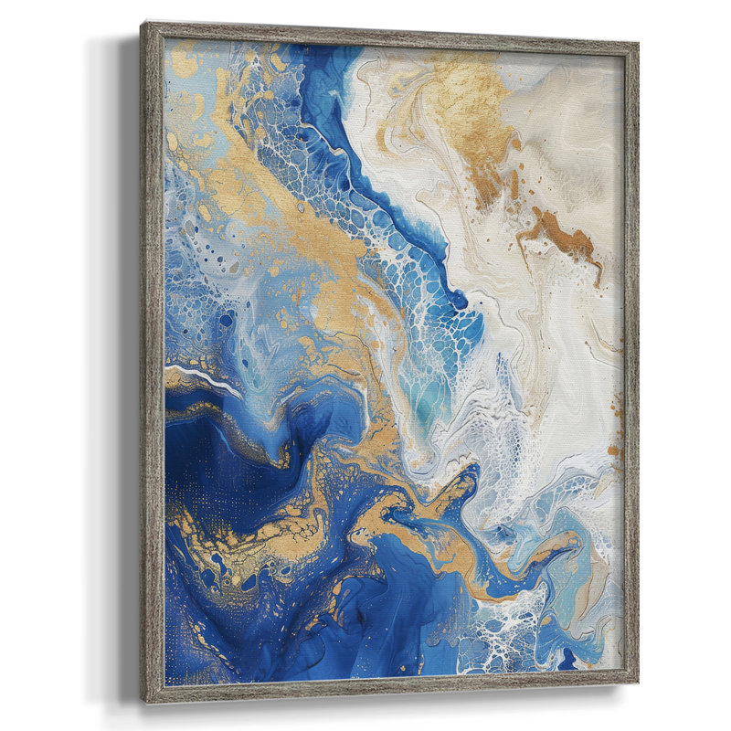 ABSTRACT Series CD III, reproduction encadrée - bois massif, H 15 po x l 12 po