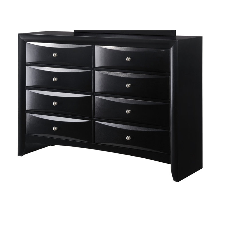 Mobilier de chambre en bois massif 1Pc, Noir