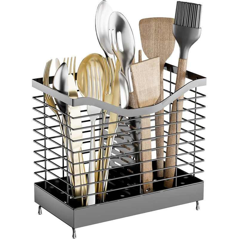 2-grid Kitchen Utensil Holder Countertop Organizer