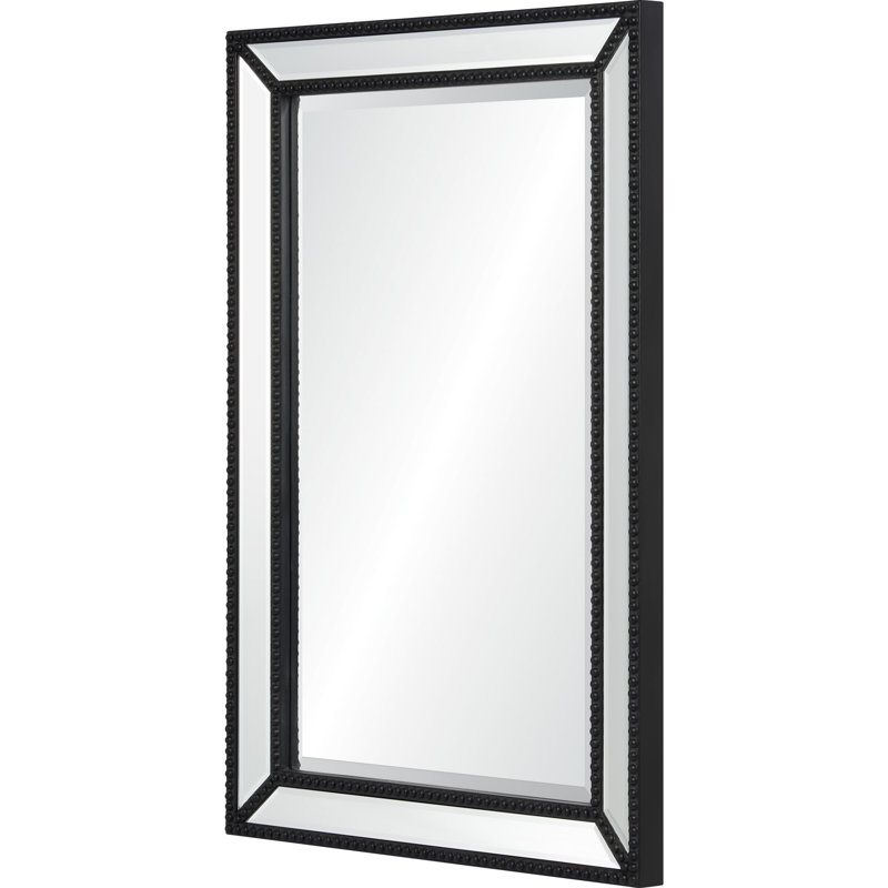 Flat Wall Mirror, Matte Black