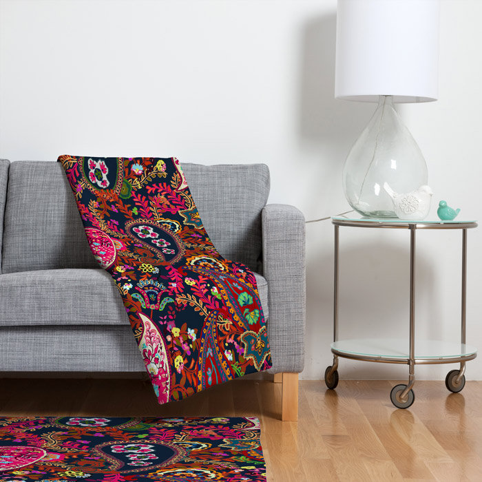 Jeté motif cachemire boho