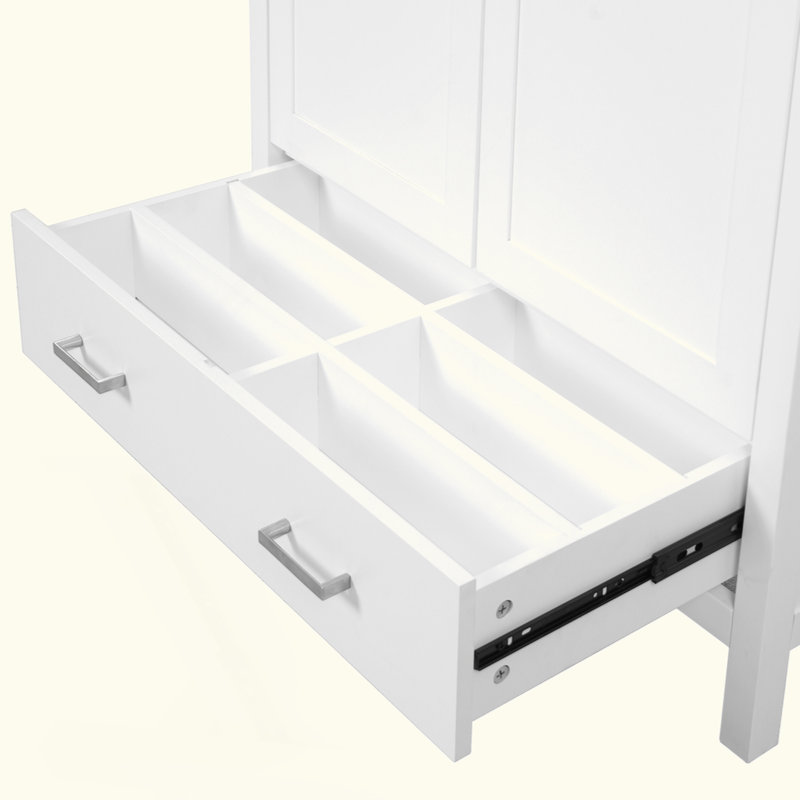 72" Bathroom Vanity With Ceramic Sink, Soft-Close Doors, Double Storage Shelves & Divided Drawer – Modern Bathroom Cabinet With Ample Storage