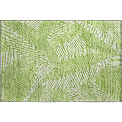 Premium Machine Washable Prisco Lime Rug