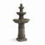 Fontaine cascade d'extérieur traditionnelle 52 po à 3 niveaux Aqualure avec résine durable