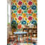 Papier peint floral, décoration murale bohémienne colorée