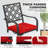 5pcs Metal Patio Dining Set With Umbrella Hole, Swivel Chairs With Cushions-121281089-121281088