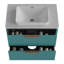 Meuble-lavabo autoportant avec évier en céramique 30 po Aquamarine