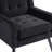 26.77" Mid-Century Modern Accent Chair, Linen & Suede Upholstery Comfy Armchair With Tufted Back, High-Density Foam Cushion And Black Solid Wood Legs-198729074