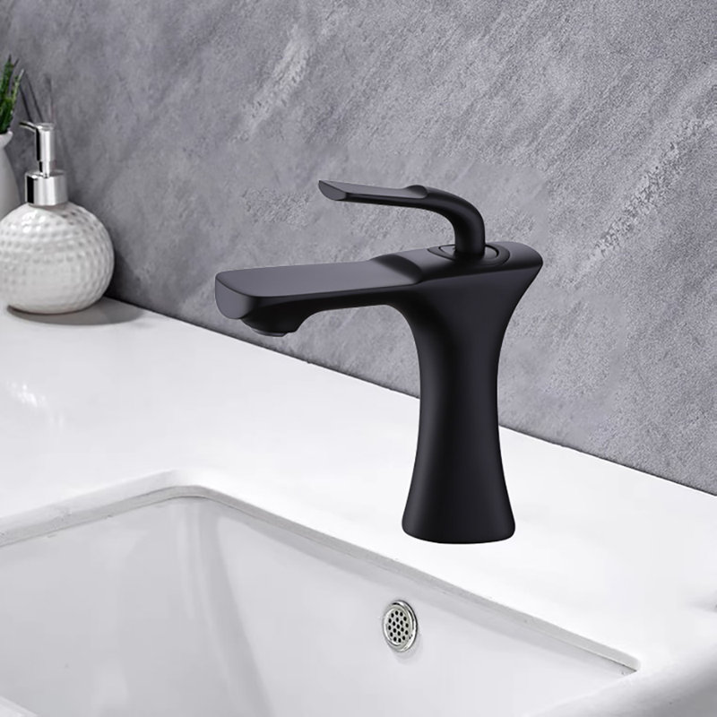 Single-Hole Single-handle Bathroom Faucet, Matte Black
