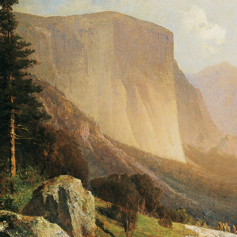 Vue de la vallée de Yosemite, 1865 - reproduction d'art sur toile, H 15 po x l 20 po x P 1,25 po