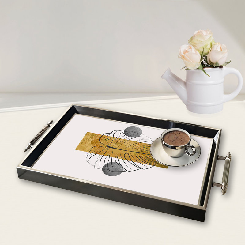 Elegant Glass Tray, 19.7 x 11.4 x 1.4 inches | 100% Durable Glass Construction | Easy to Clean with Damp Cloth | Ideal for Serving, Decorative Display, and Organizing | Stylish Addition to Home Décor