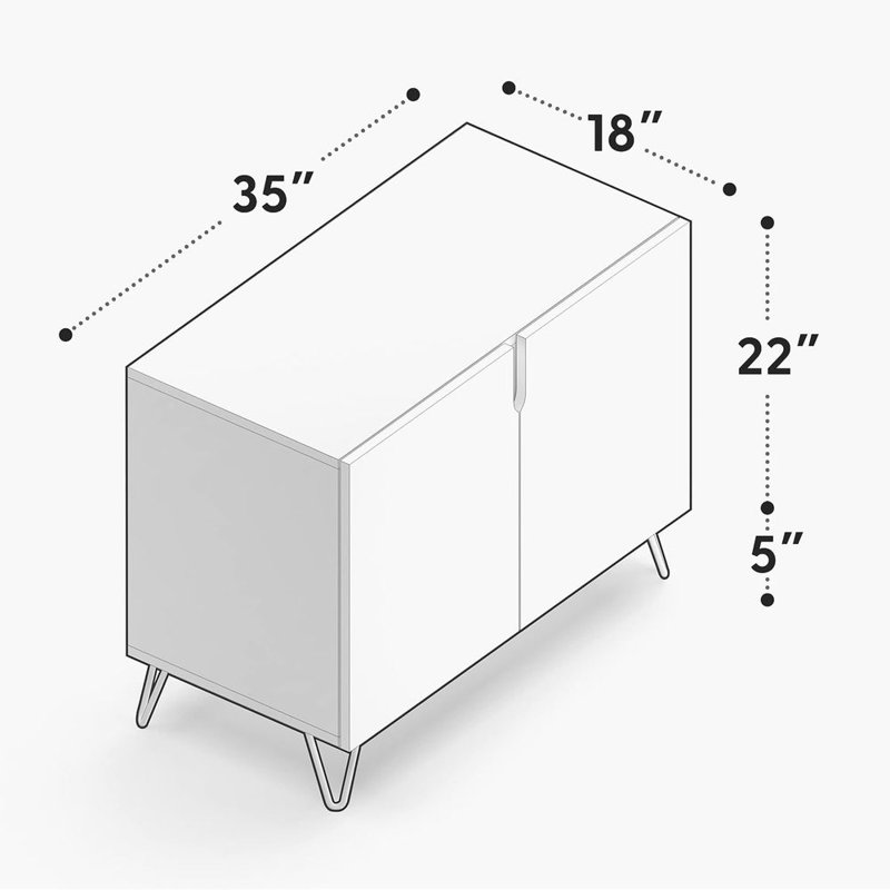 Buffet, armoire de rangement pour la cuisine avec 2 portes, motif géométrique circulaire en bronze doré et console pour salle à manger - L 35 po x l 18 po x H 29 po